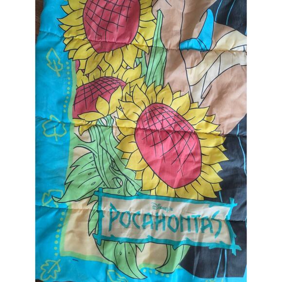 Vintage 90s Disney Pocahontas Sleeping Bag Slumber Party Sleepover 26"×54" - Picture 3 of 6